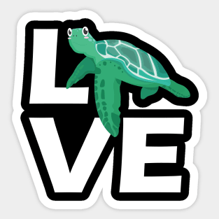 Turtle - Love Sea Turtle Sticker